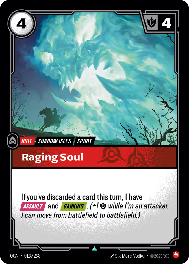 Riftbound: League of Legends TCG Origins 019/289 Raging Soul