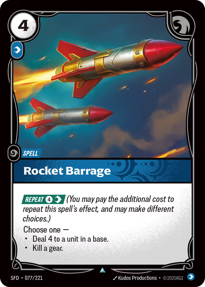 Riftbound: League of Legends TCG Spiritforged 077/221 Rocket Barrage