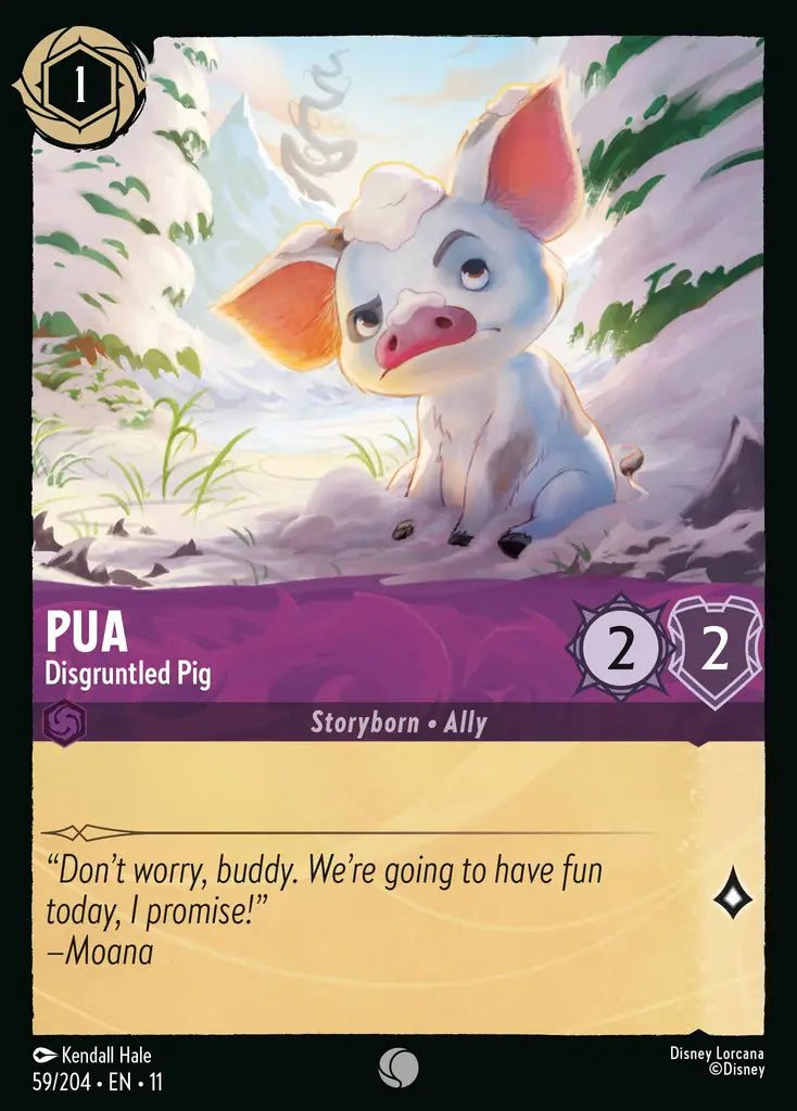 Disney Lorcana Winterspell 059/204 Pua - Disgruntled Pig