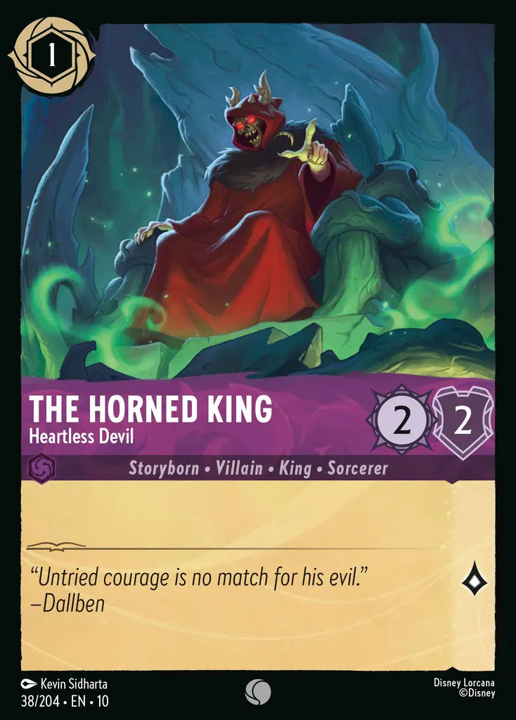 Disney Lorcana Whispers in the Well 038/204 The Horned King - Heartless Devil