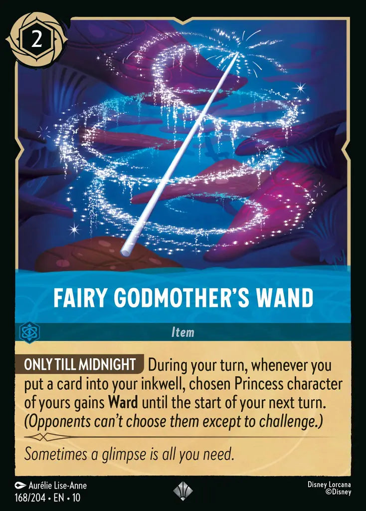 Disney Lorcana Whispers in the Well 168/204 Fairy Godmother's Wand
