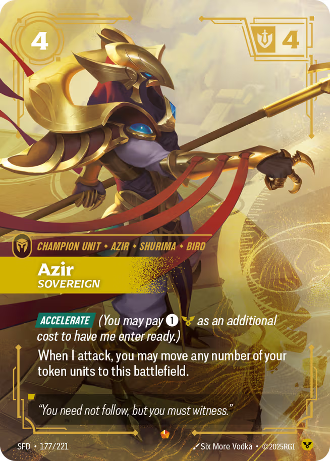 Riftbound: League of Legends TCG Spiritforged 177/221 Azir, Sovereign