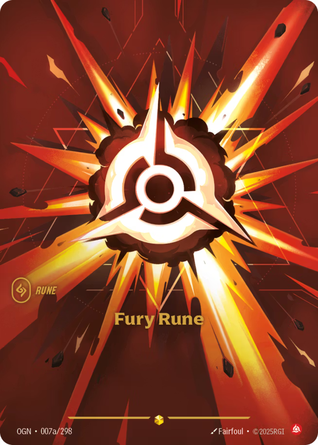 Riftbound: League of Legends TCG Origins 007a/289 Fury Rune Alternative Art