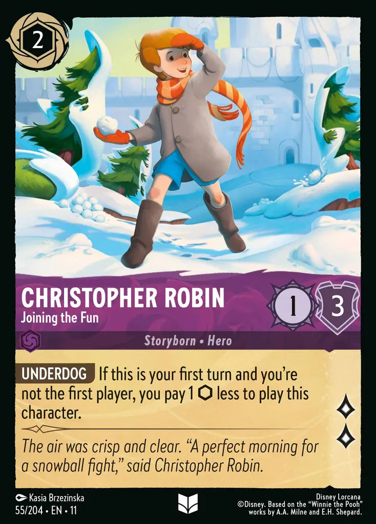 Disney Lorcana Winterspell 055/204 Christopher Robin - Joining the Fun
