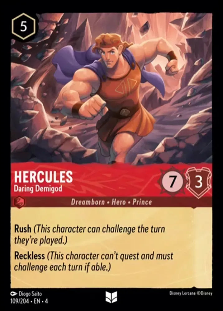 Disney Lorcana Ursula's Return 109/204 Hercules - Daring Demigod