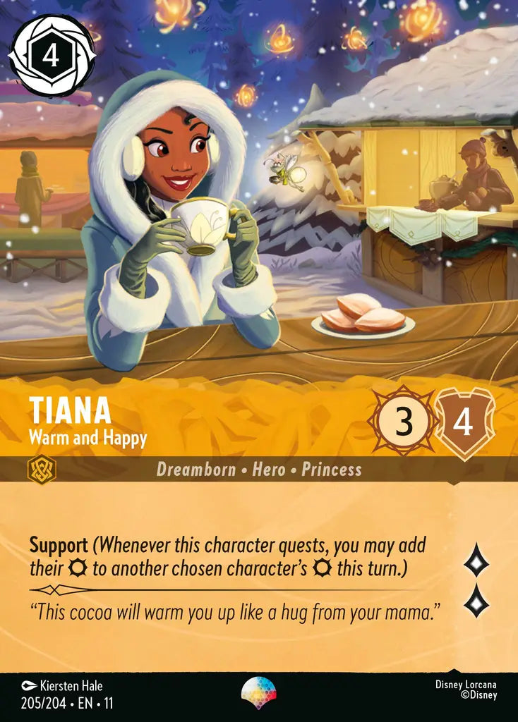 Disney Lorcana Winterspell 205/204 Tiana - Warm and Happy Epic