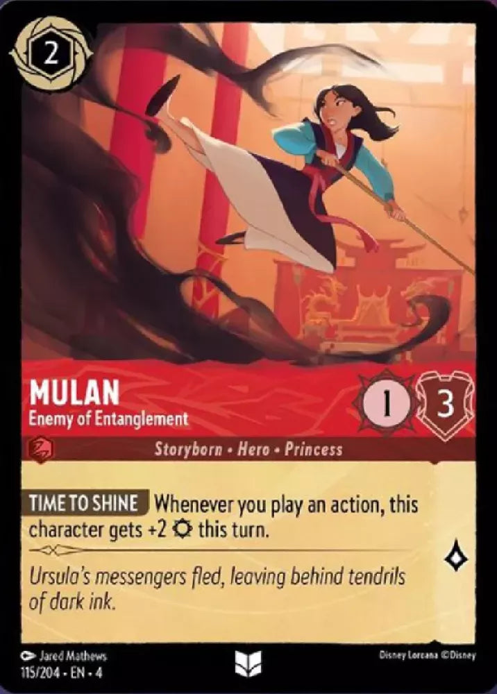 Disney Lorcana Ursula's Return 115/204 Mulan - Enemy of Entanglement