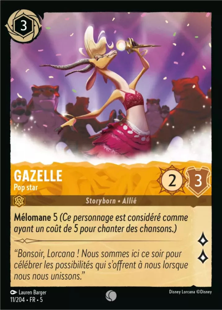 Disney Lorcana Shimmering Skies 011/204 Gazelle - Pop Star