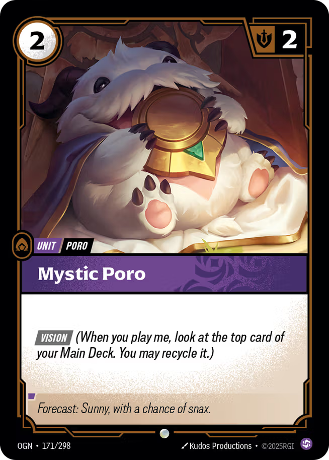 Riftbound: League of Legends TCG Origins 171/289 Mystic Poro Foil