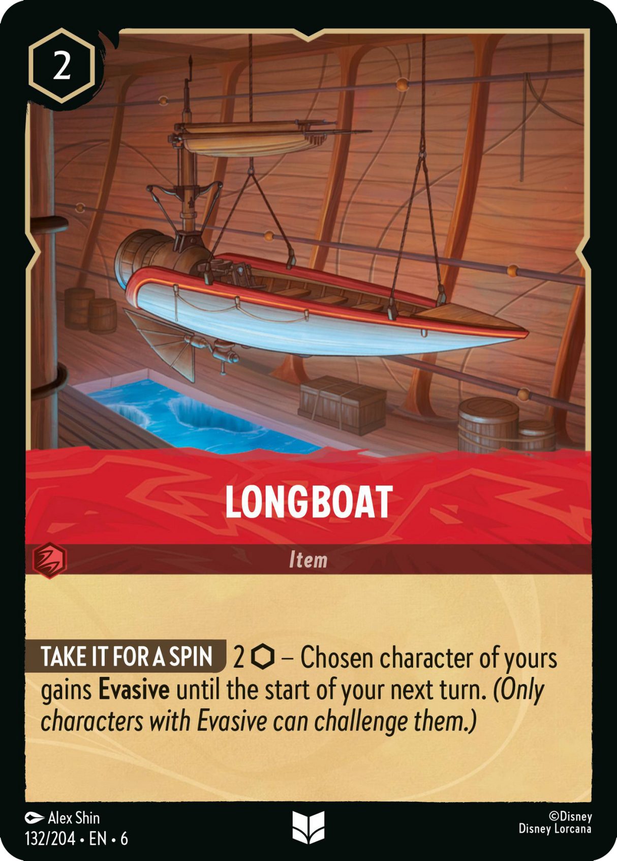 Disney Lorcana Azurite Sea 132/204 Longboat