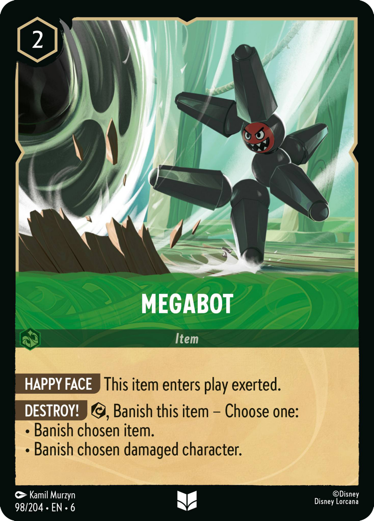 Disney Lorcana Azurite Sea 098/204 Megabot Foil