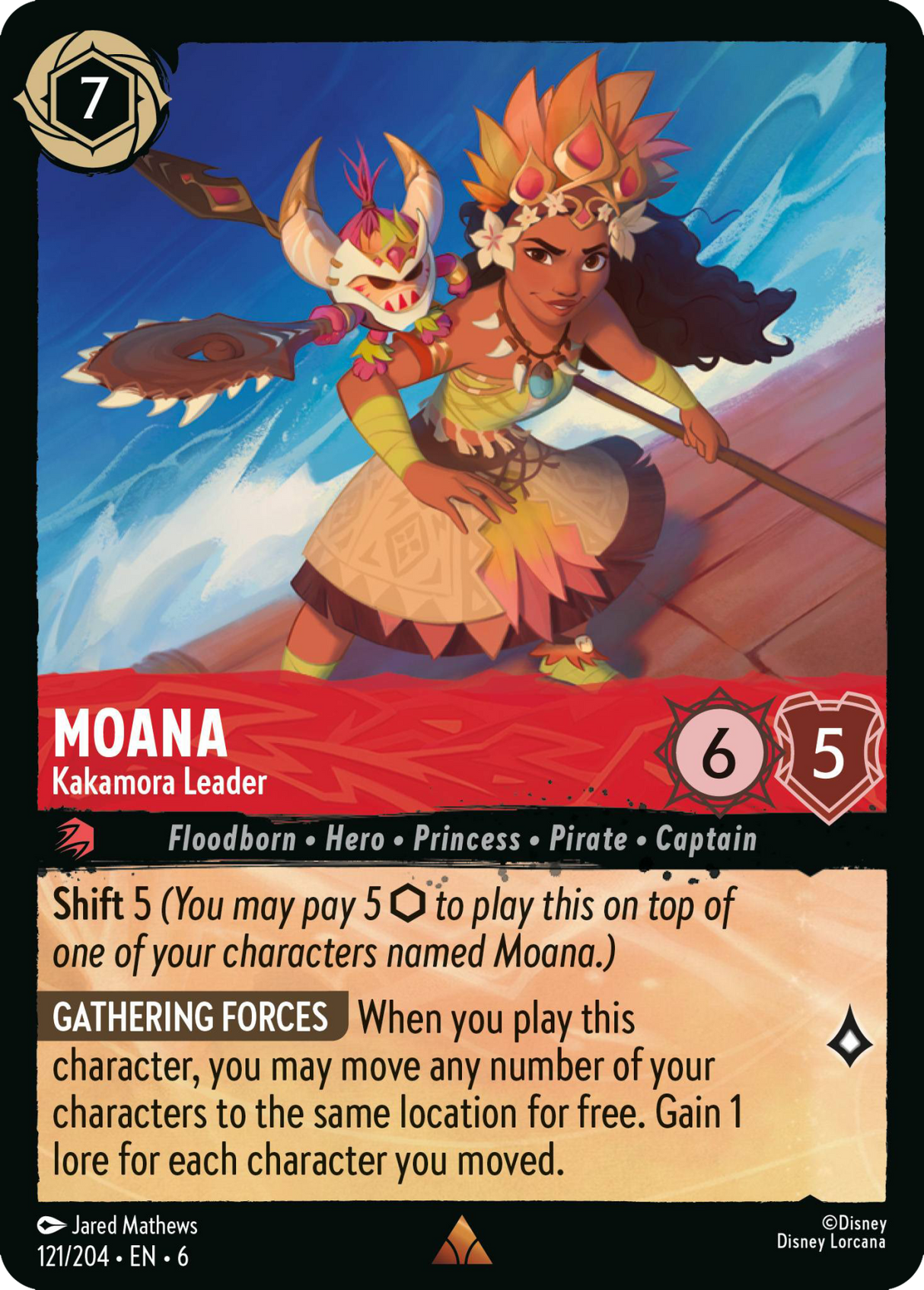 Disney Lorcana Azurite Sea 121/204 Moana - Kakamora Leader