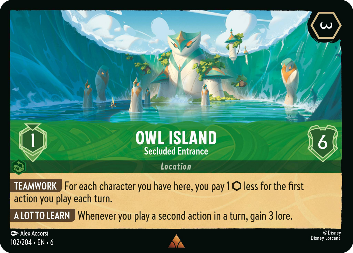 Disney Lorcana Azurite Sea 102/204 Owl Island
