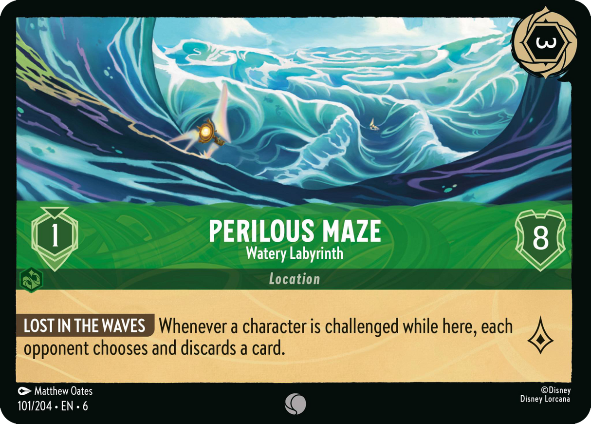 Disney Lorcana Azurite Sea 101/204 Perilous Maze Foil