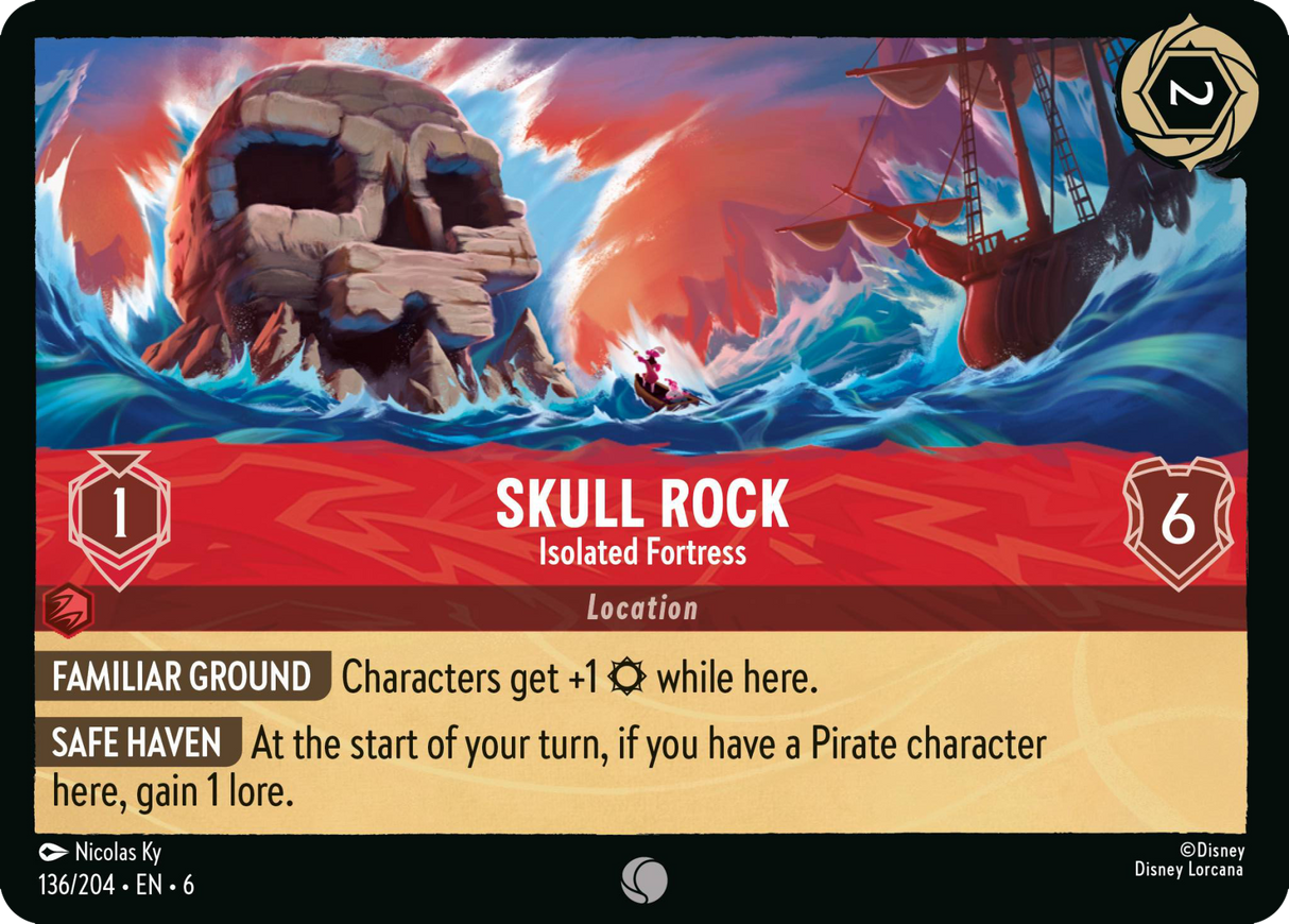 Disney Lorcana Azurite Sea 136/204 Skull Rock