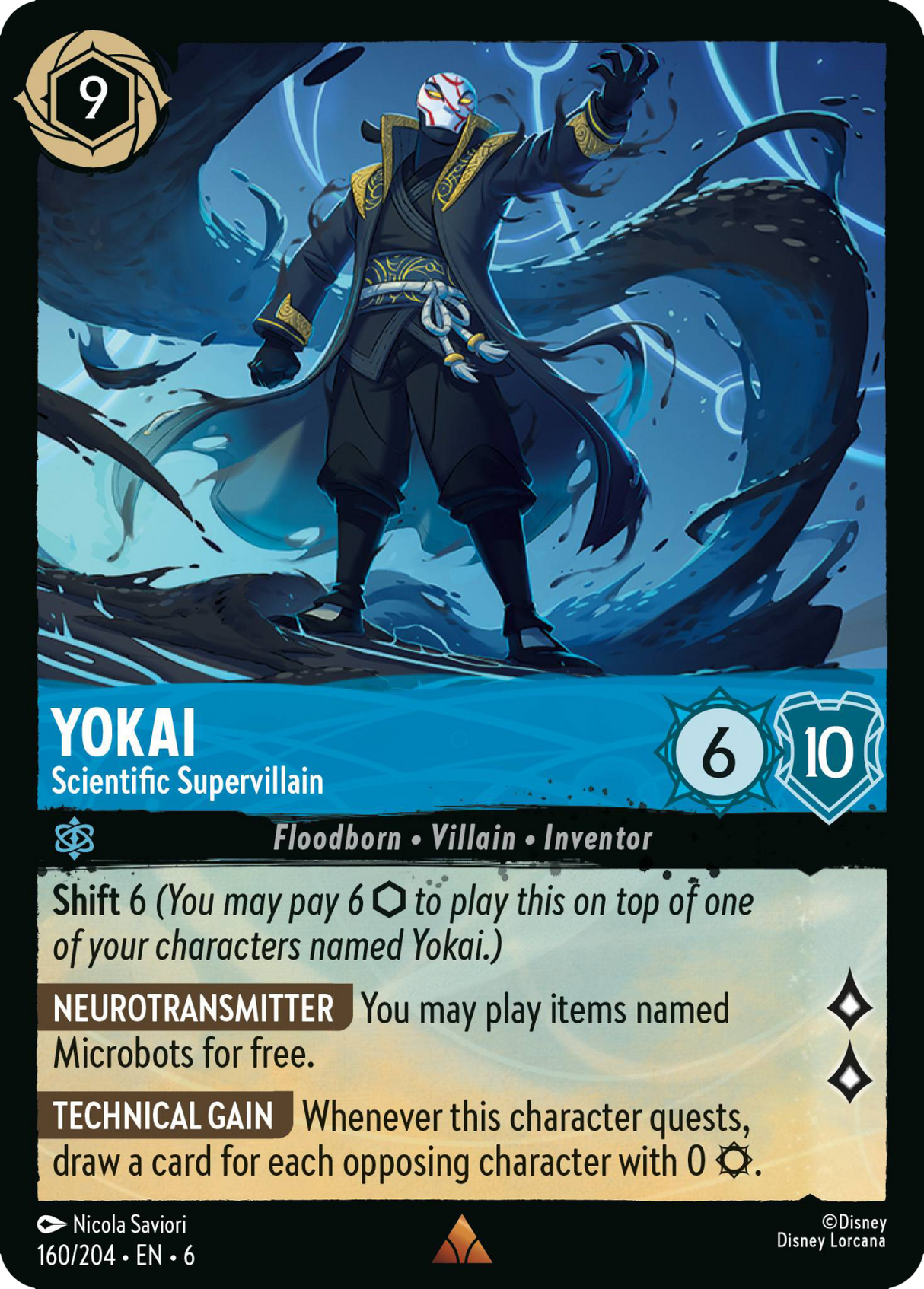 Disney Lorcana Azurite Sea 160/204 Yokai - Scientific Supervillain