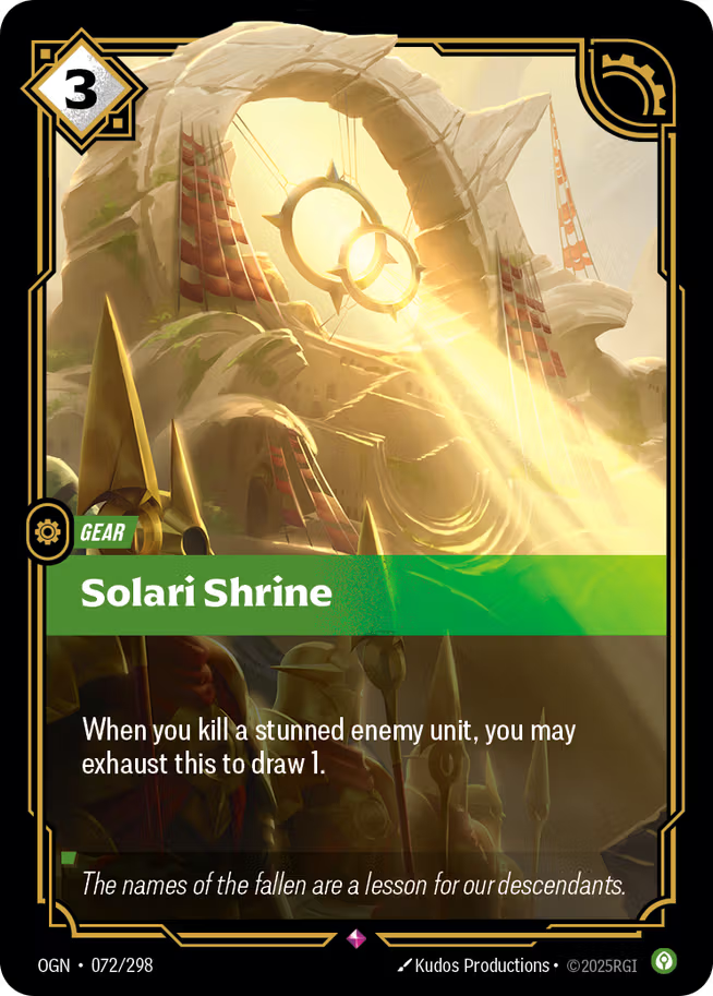 Riftbound: League of Legends TCG Origins 072/289 Solari Shrine