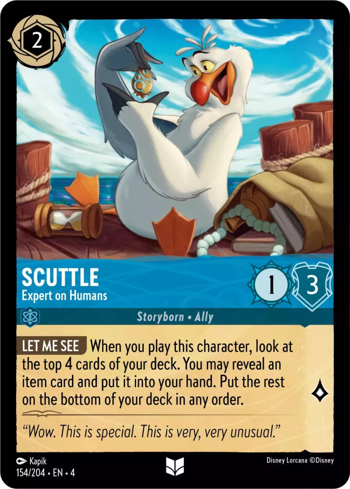 Disney Lorcana Ursula's Return 154/204 Scuttle - Expert on Humans