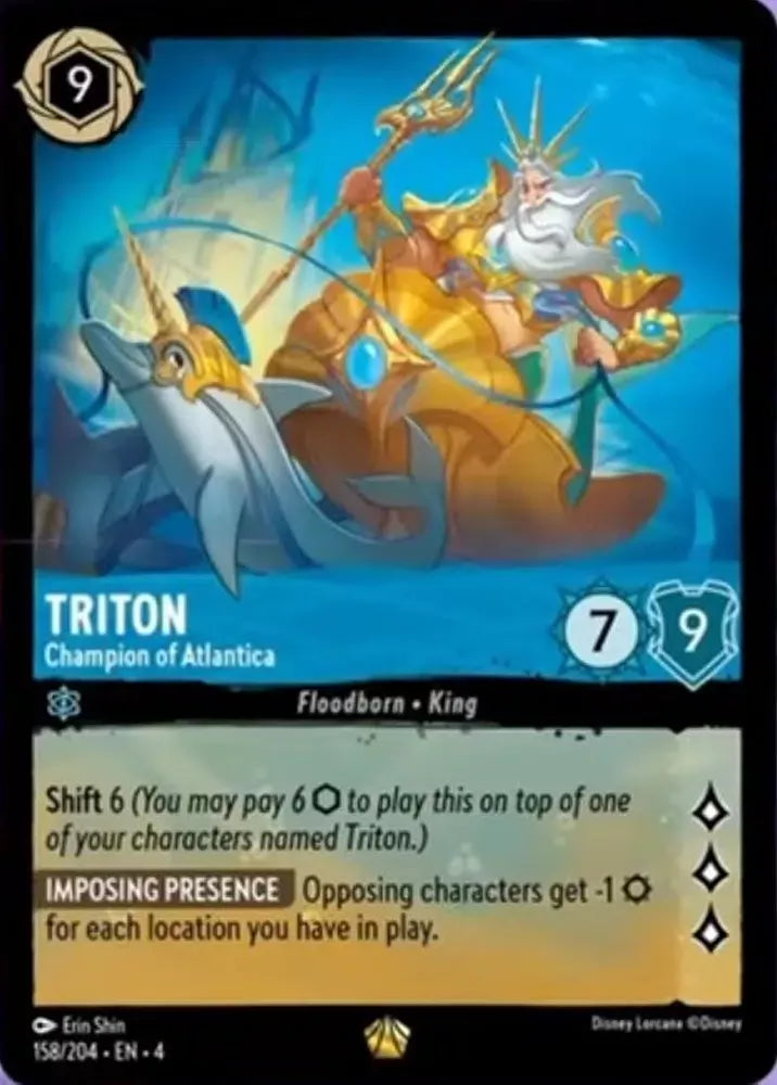 Disney Lorcana Ursula's Return 158/204 Triton - Champion of Atlantica