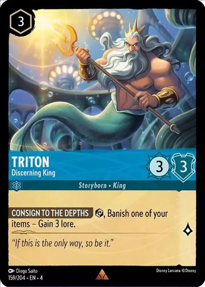 Disney Lorcana Ursula's Return 159/204 Triton - Discerning King