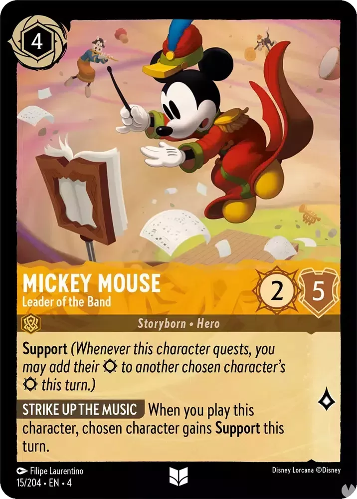 Disney Lorcana Ursula's Return 015/204 Mickey Mouse - Leader of the Band