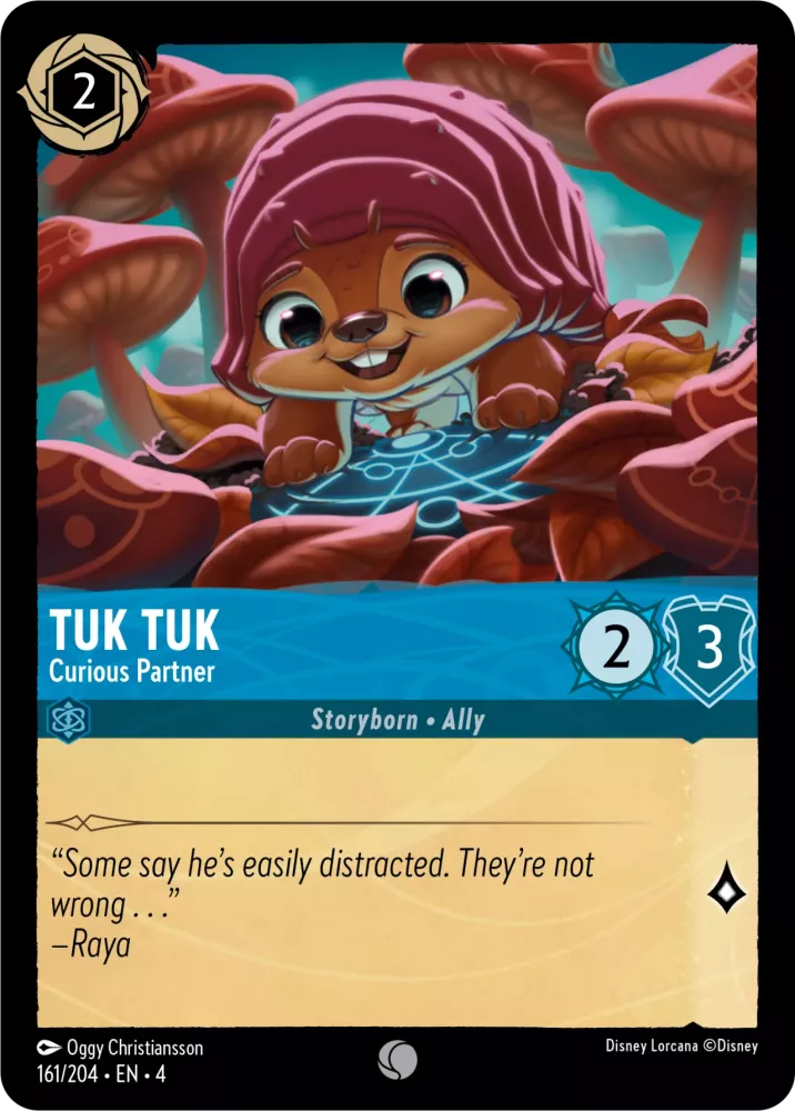 Disney Lorcana Ursula's Return 161/204 Tuk Tuk - Curious Partner Foil