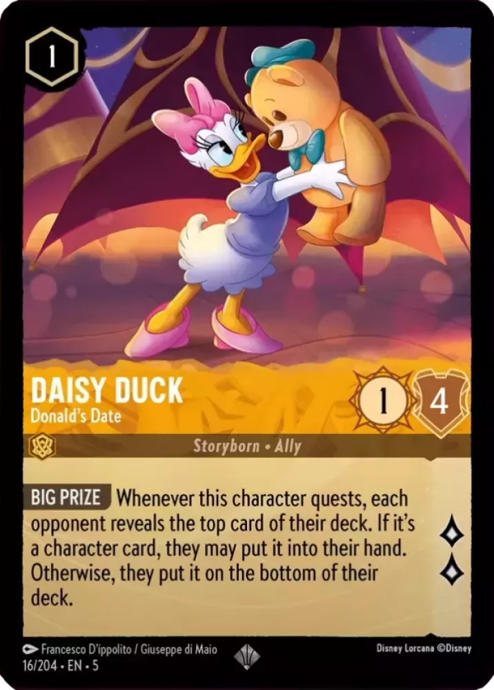Disney Lorcana Shimmering Skies 016/204 Daisy Duck - Donald's Date