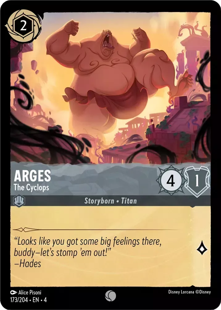 Disney Lorcana Ursula's Return 173/204 Arges - The Cyclops Foil