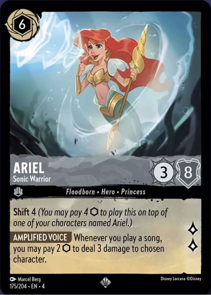 Disney Lorcana Ursula's Return 175/204 Ariel - Sonic Warrior