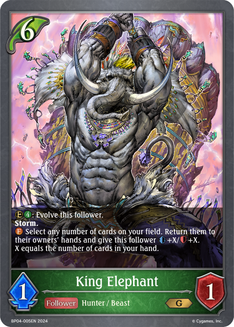 Cosmic Mythos BP04-005 King Elephant Foil