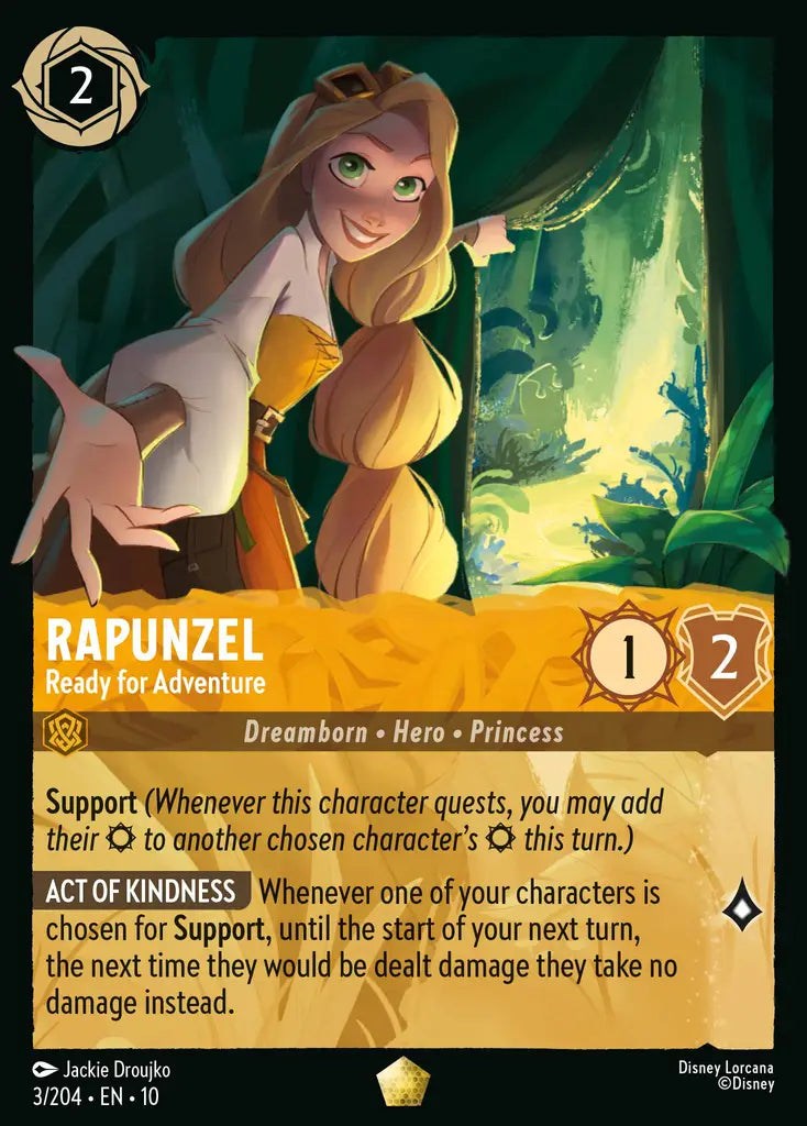 Disney Lorcana Whispers in the Well 003/204 Rapunzel - Ready for Adventure