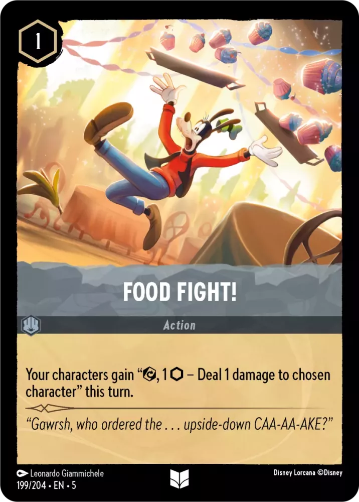 Disney Lorcana Shimmering Skies 199/204 Food Fight!