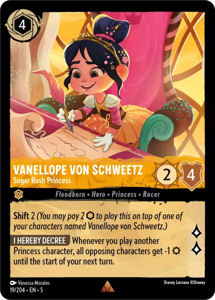 Disney Lorcana Shimmering Skies 019/204 Vanellope von Schweetz - Sugar Rush Princess