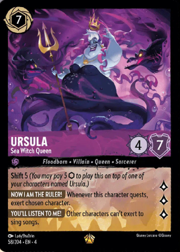 Disney Lorcana Ursula's Return 058/204 URSULA Sea Witch Queen