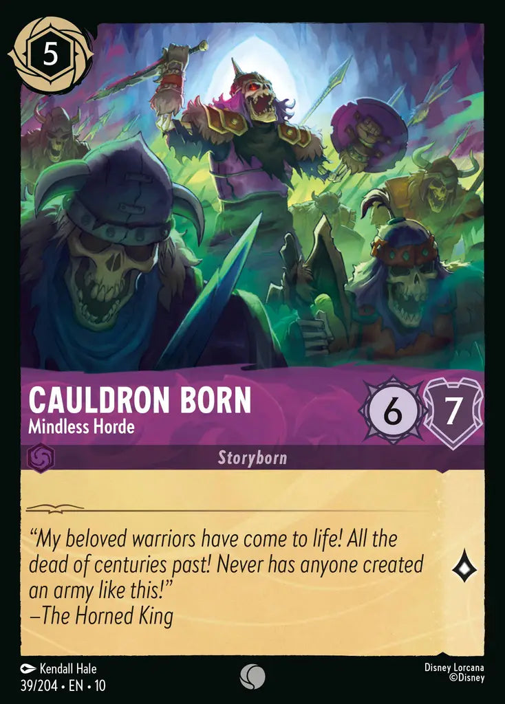 Disney Lorcana Whispers in the Well 039/204 Cauldron Born - Mindless Horde