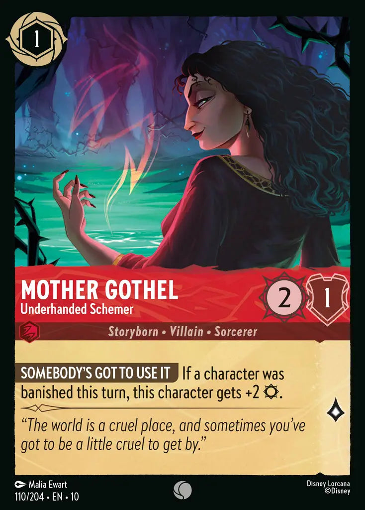 Disney Lorcana Whispers in the Well 110/204 Mother Gothel - Underhanded Schemer