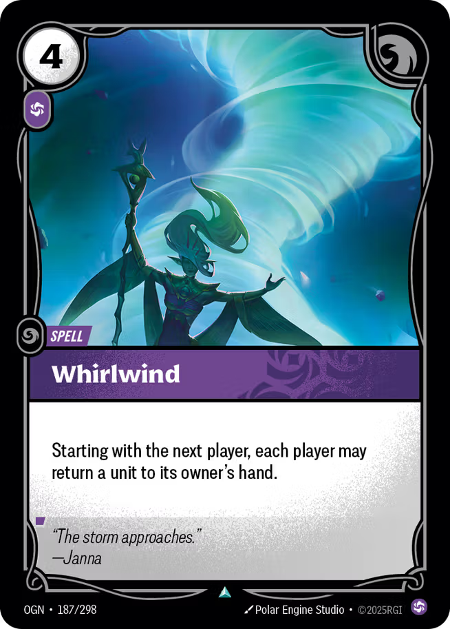 Riftbound: League of Legends TCG Origins 187/289 Whirlwind
