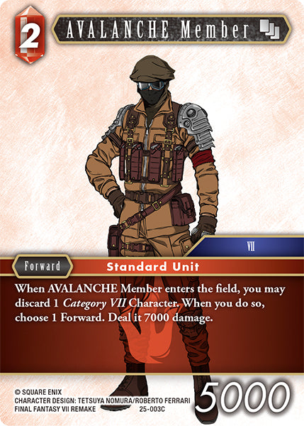 Final Fantasy TCG - Opus XXV - 25-003 AVALANCHE Member