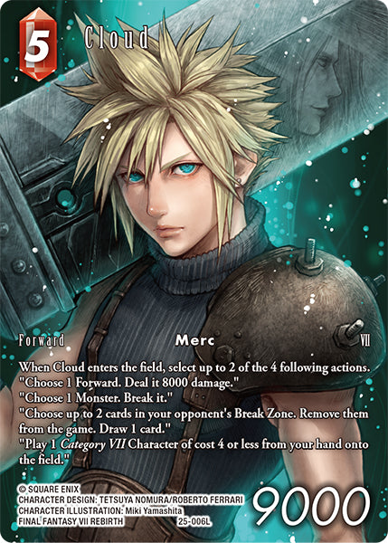 Final Fantasy TCG - Opus XXV - 25-006 Cloud Full Art