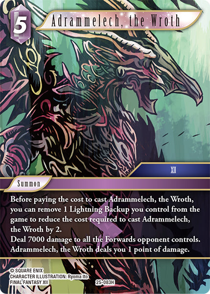 Final Fantasy TCG - Opus XXV - 25-083 Adrammelech, the Wroth Foil
