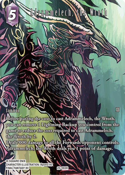 Final Fantasy TCG - Opus XXV - 25-083 Adrammelech, the Wroth Full Art