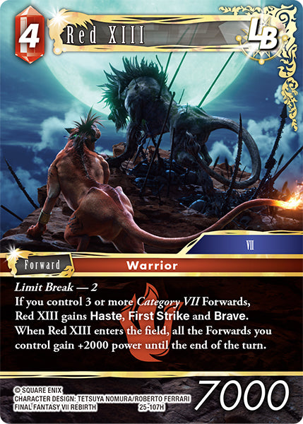 Final Fantasy TCG - Opus XXV - 25-107 Red XIII Foil