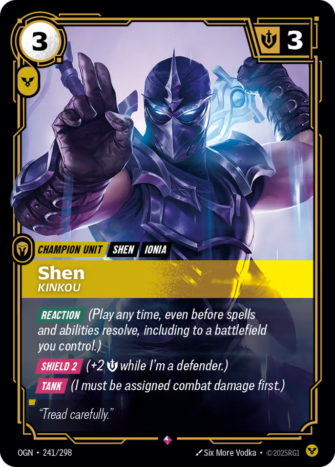 Riftbound: League of Legends TCG Origins 241/289 Shen, Kinkou