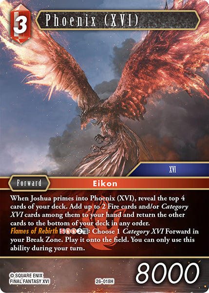 Final Fantasy TCG - Opus XXVI - 26-018 Phoenix (XVI) Foil