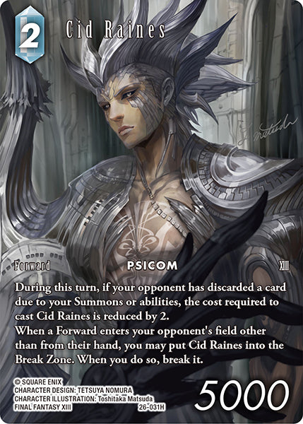 Final Fantasy TCG - Opus XXVI - 26-031 Cid Raines Full Art