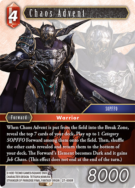 Final Fantasy TCG - Opus XXV - 27-006 Chaos Advent