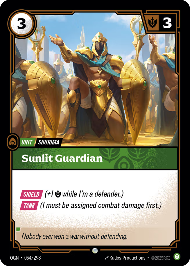 Riftbound: League of Legends TCG Origins 054/289 Sunlit Guardian