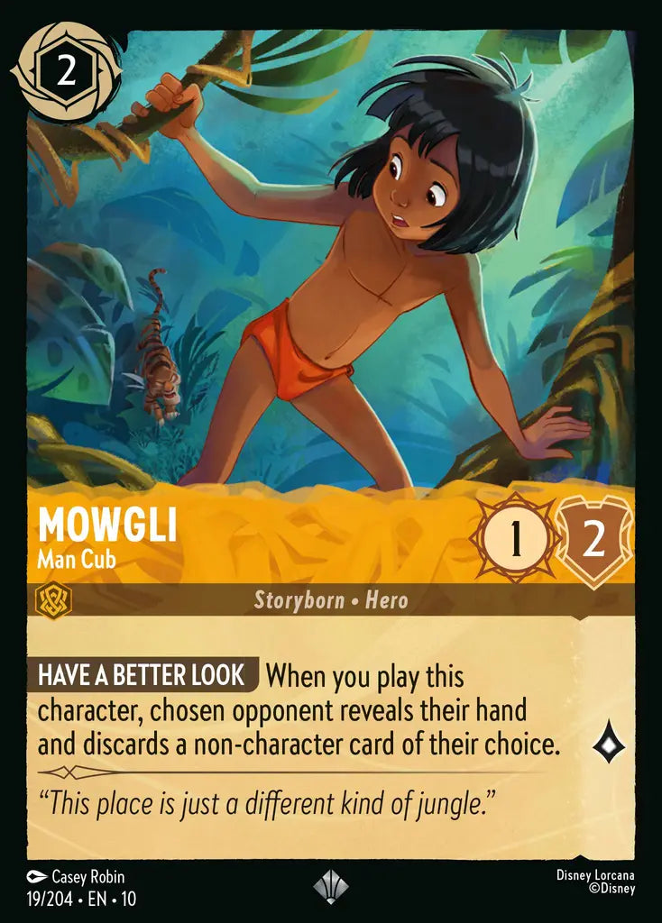 Disney Lorcana Whispers in the Well 019/204 Mowgli - Man Cub