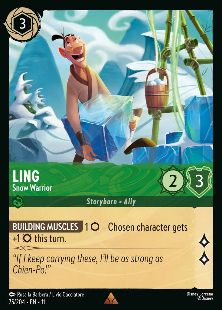 Disney Lorcana Winterspell 075/204 Ling - Snow Warrior Foil