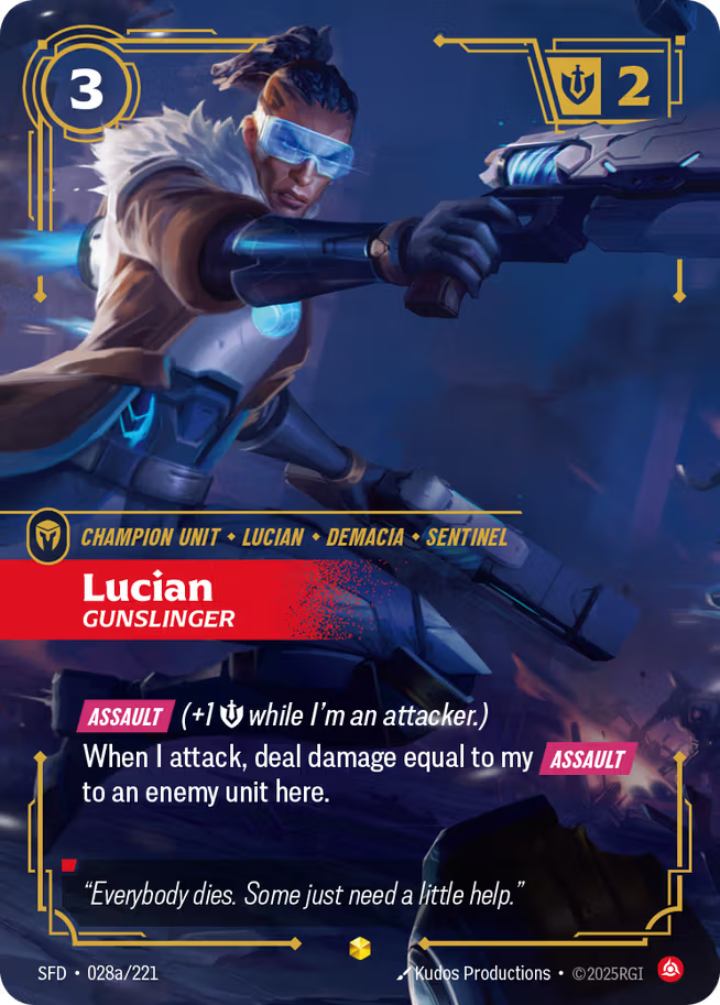 Riftbound: League of Legends TCG Spiritforged 028a/221 Lucian, Gunslinger Alternative Art